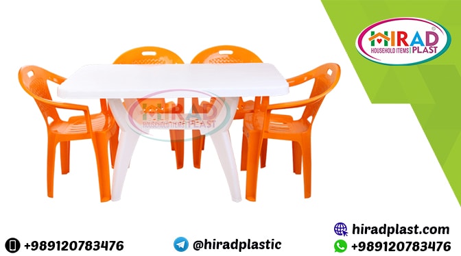 Plastic table outlet and chair set