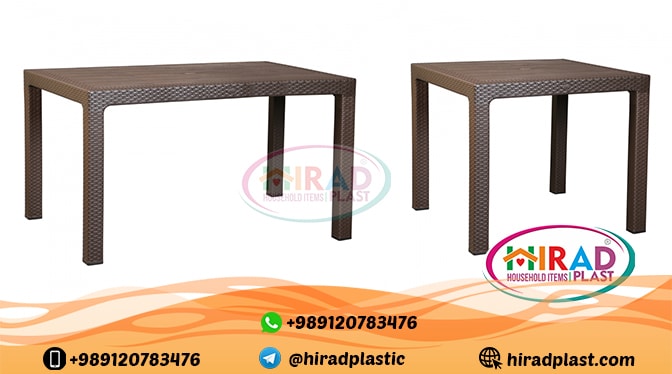 Outdoor plastic table and chairs