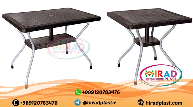 Outdoor plastic table and chairs