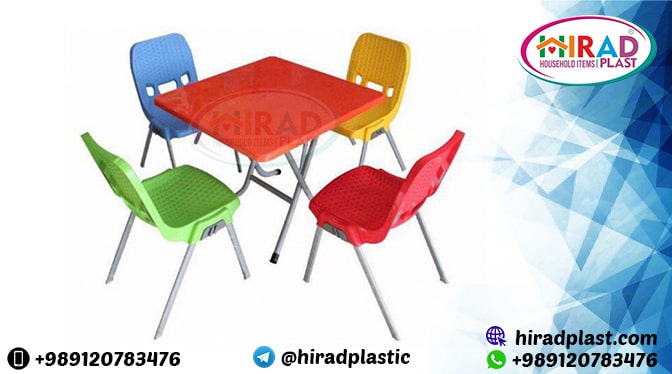 5-piece plastic table and chair set