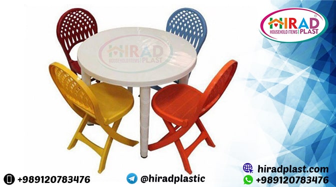 5-piece plastic table and chair set